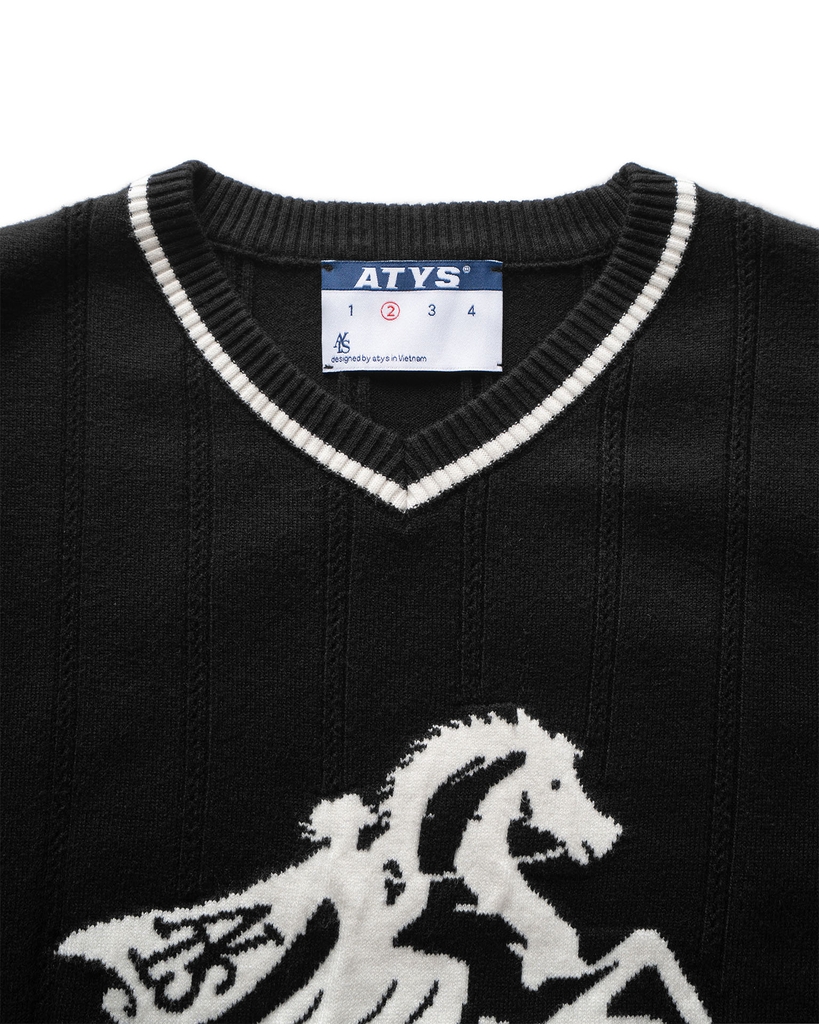 ATYS® EQUESTRIAN V-NECK  KNIT T-SHIRT