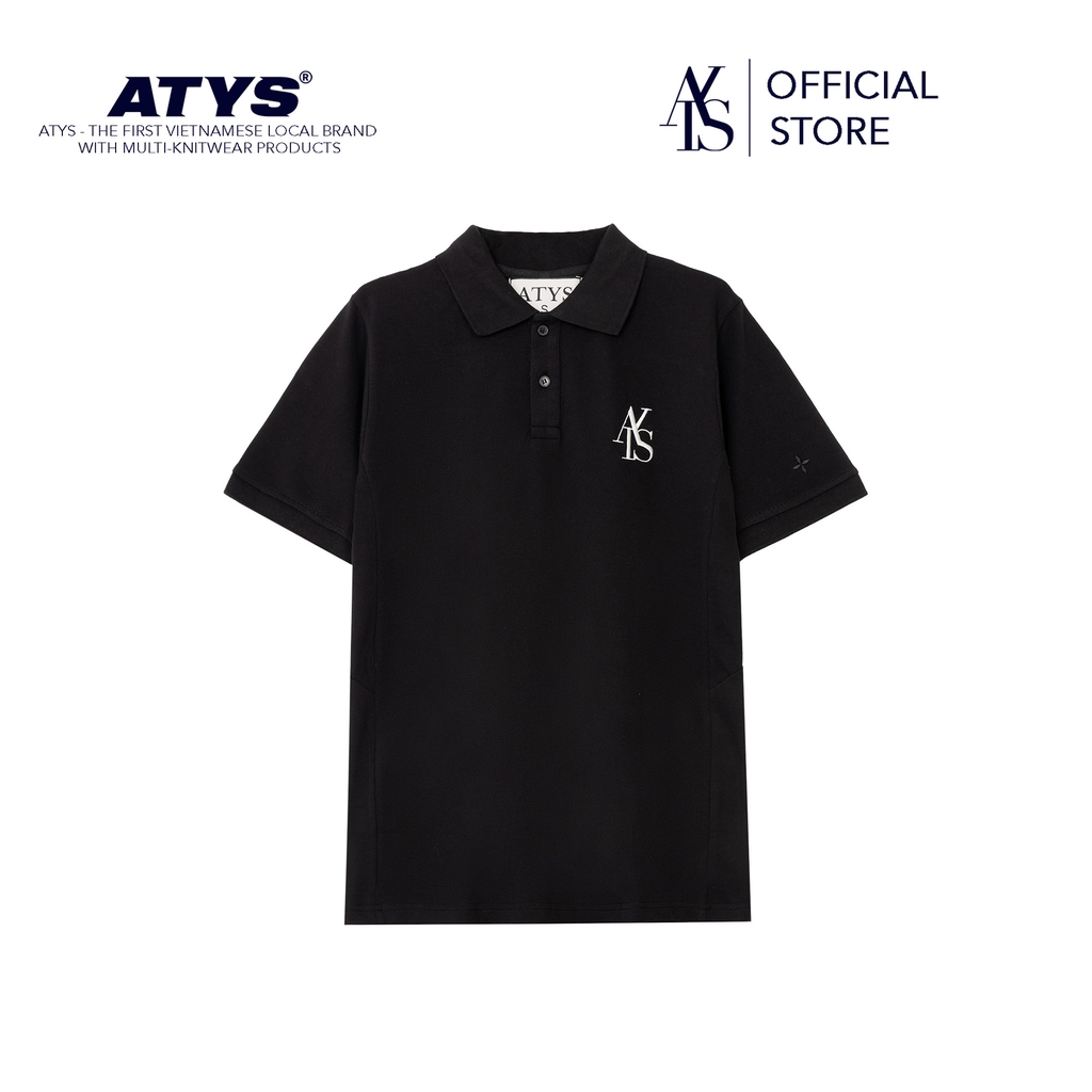 ATYS® EMBROIDERED SIGNATURE POLO SHIRT (Đen)
