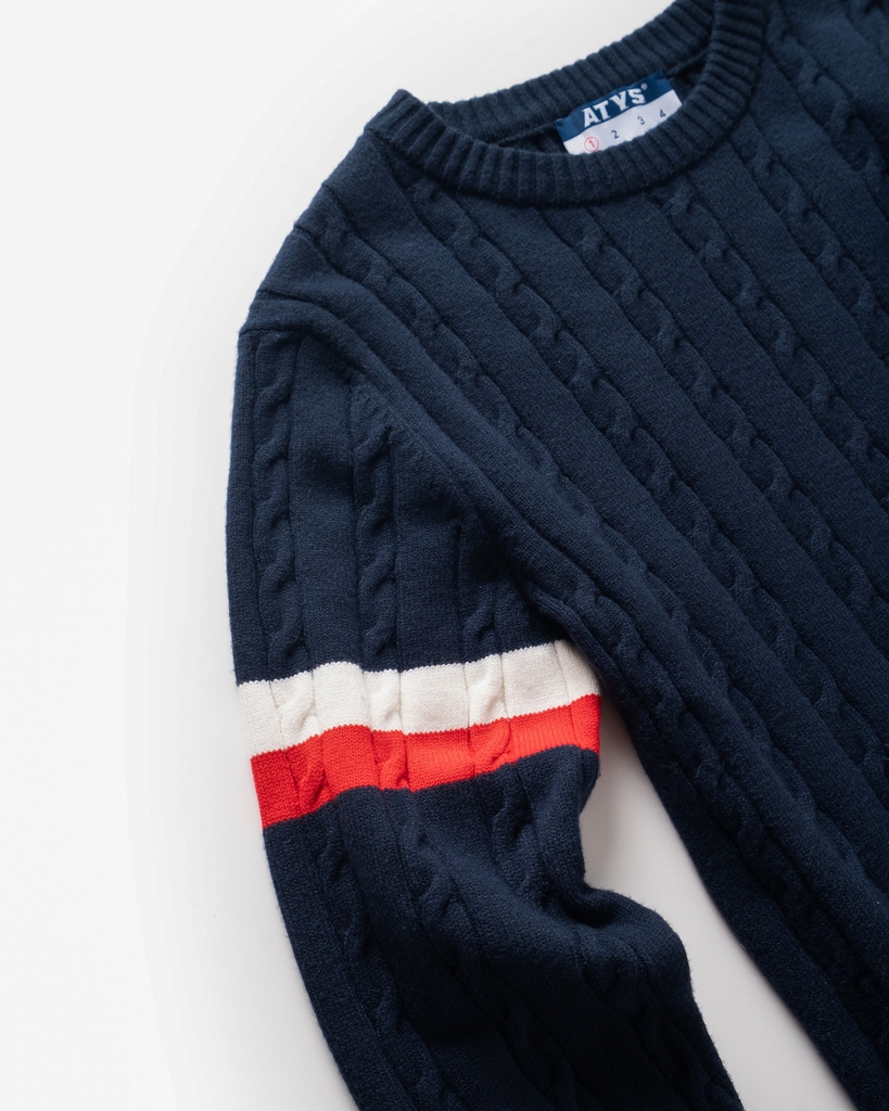ATYS® TRICOLOR TWIST KNIT SWEATER