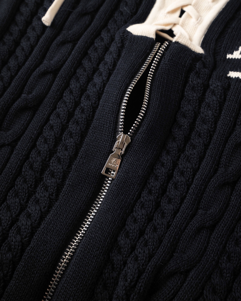 ATYS® AETHER LACE-UP COLLAR PULLOVER