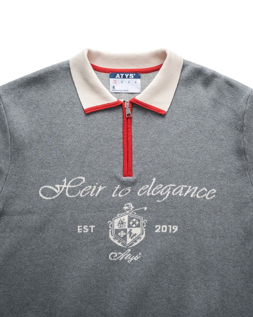 ATYS® TRICOLOR LEGACY POLO KNIT SWEATER