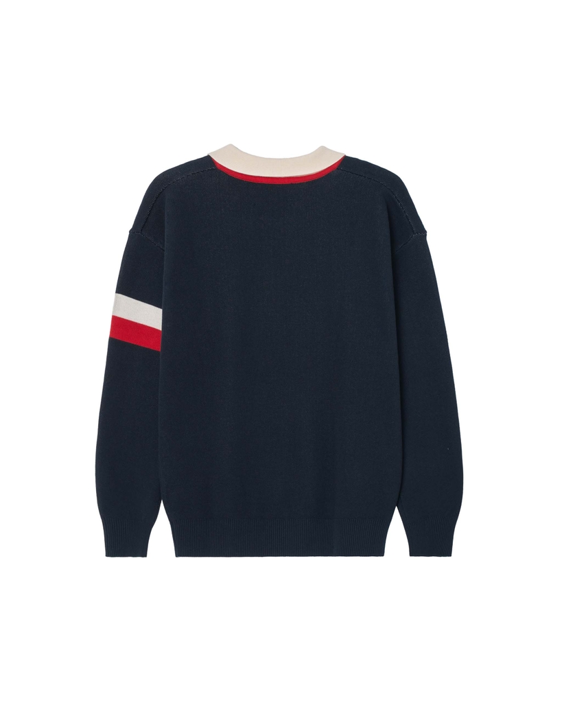 ATYS® TRICOLOR LEGACY POLO KNIT SWEATER