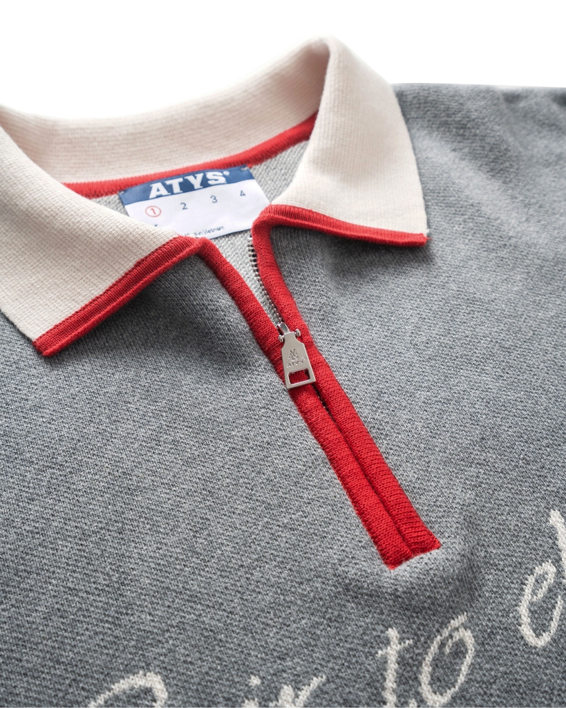 ATYS® TRICOLOR LEGACY POLO KNIT SWEATER