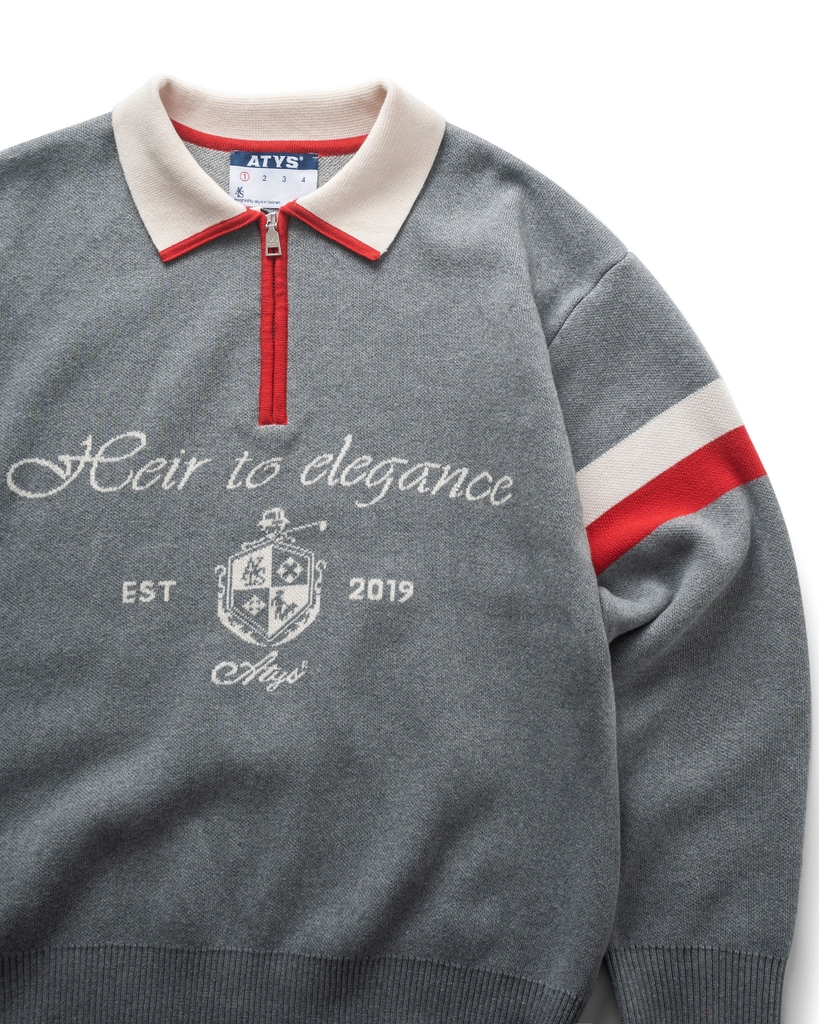 ATYS® TRICOLOR LEGACY POLO KNIT SWEATER