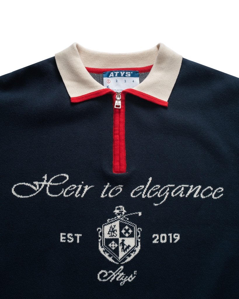 ATYS® TRICOLOR LEGACY POLO KNIT SWEATER