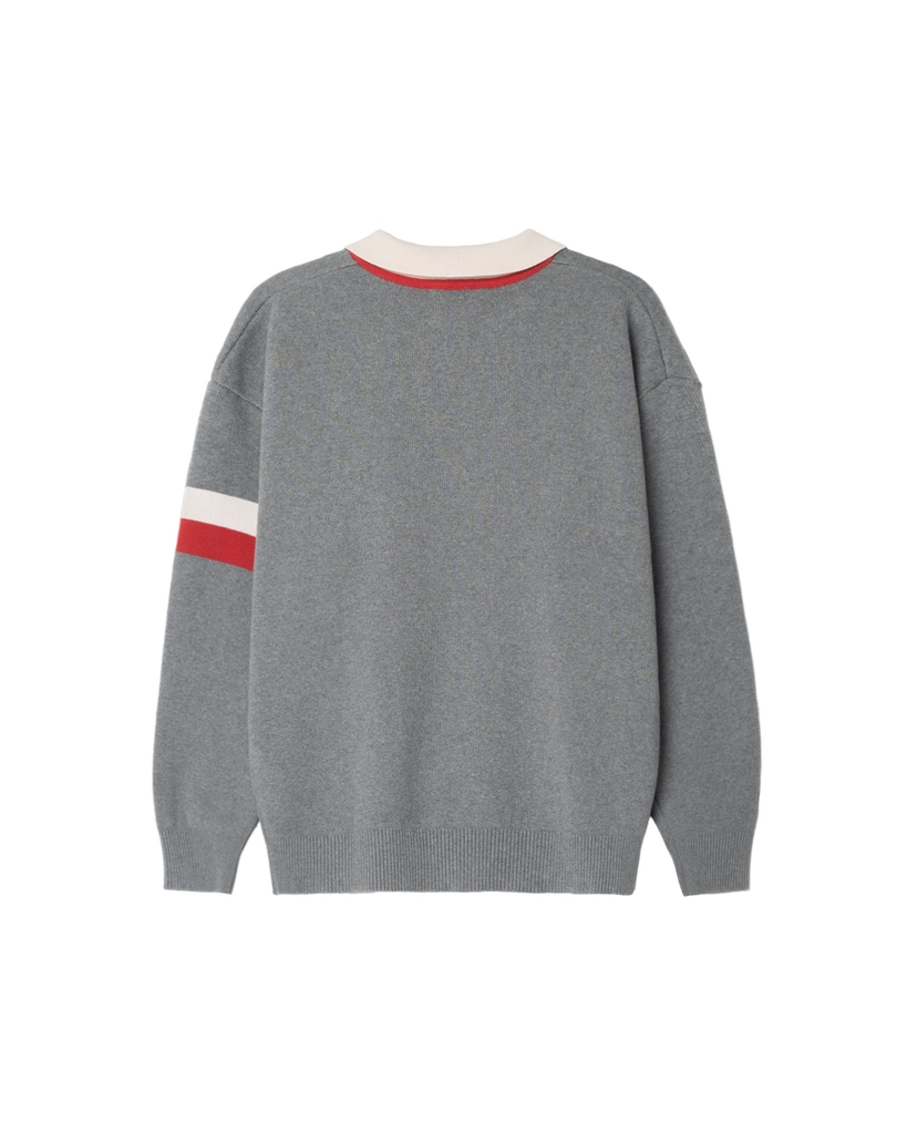 ATYS® TRICOLOR LEGACY POLO KNIT SWEATER