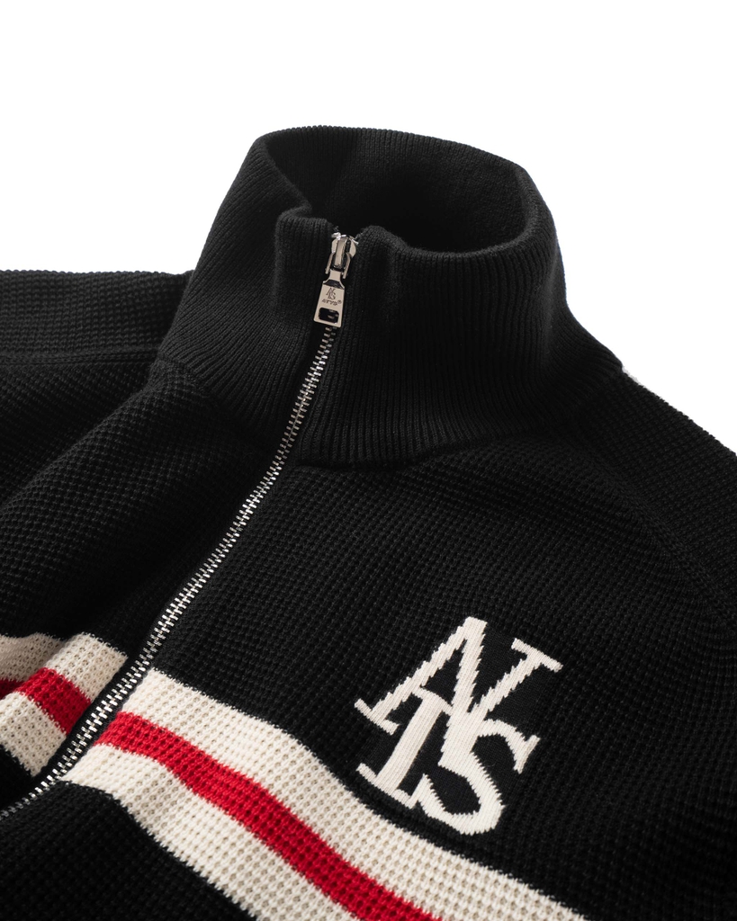 ATYS® WAFFLE KNIT MOCK NECK JACKET