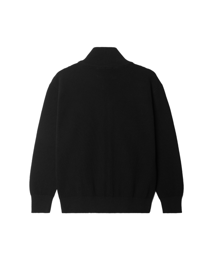 ATYS® WAFFLE KNIT MOCK NECK JACKET