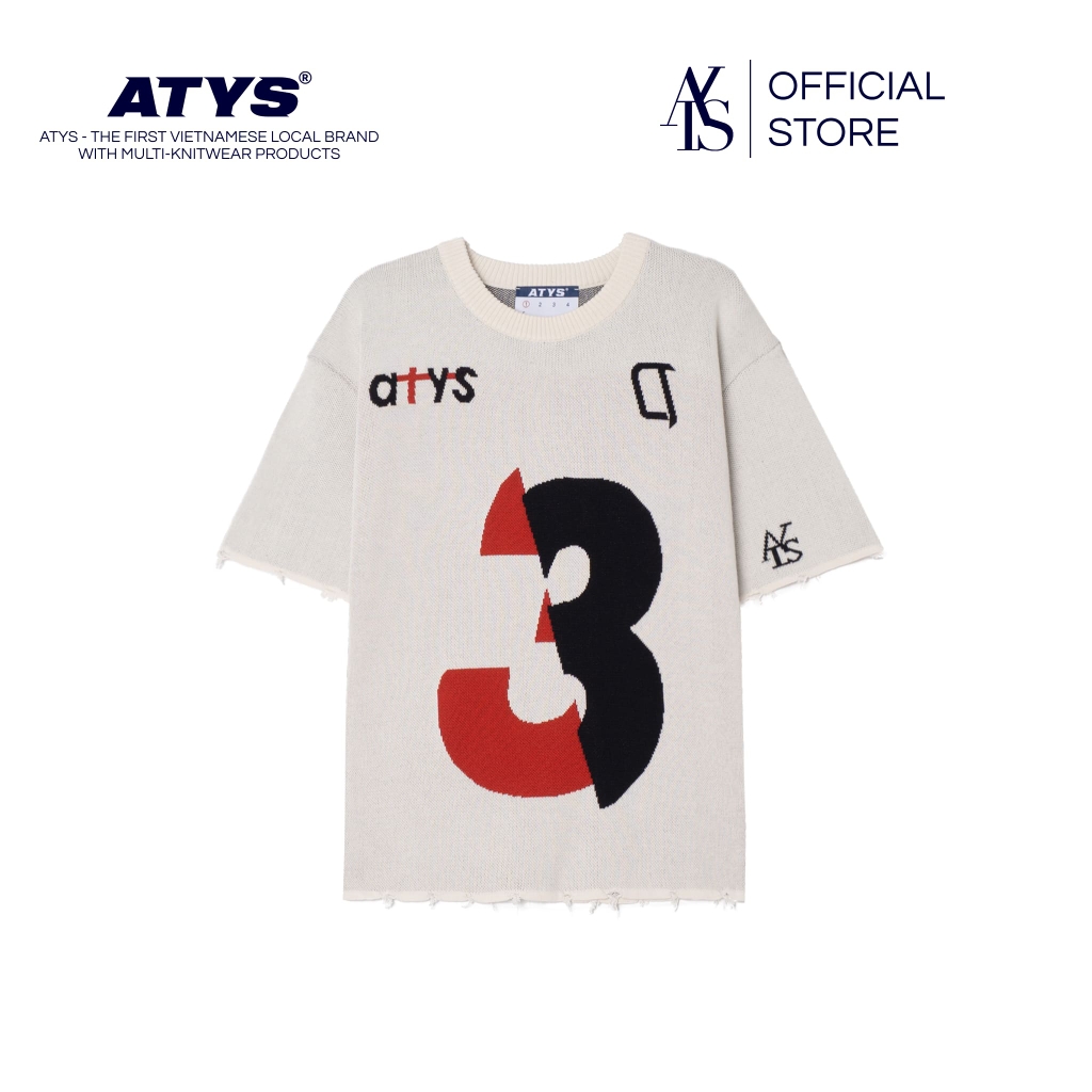 ATYS® NO.3 VARSITY KNIT COTTON T-SHIRT (Kem)