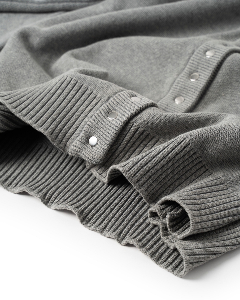 ATYS® TRICOLOR SNAP BUTTON CARDIGAN