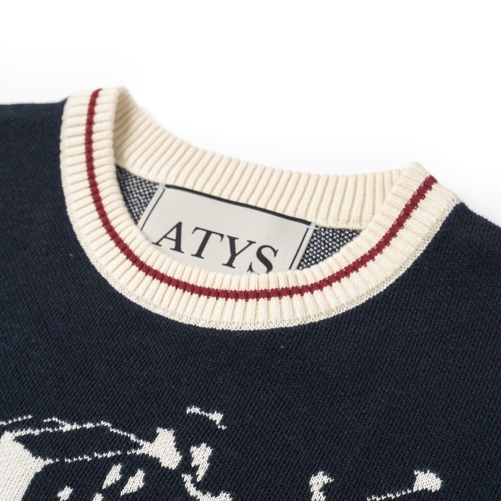 𝐀𝐓𝐘𝐒® 𝐇𝐎𝐌𝐄𝐋𝐀𝐍𝐃 𝐊𝐍𝐈𝐓 𝐂𝐎𝐓𝐓𝐎𝐍 𝐓-𝐒𝐇𝐈𝐑𝐓 (Navy)