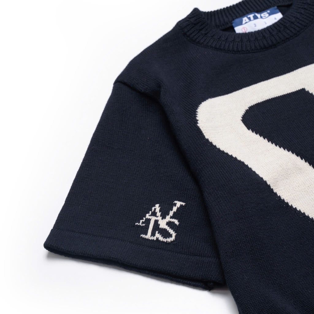 𝐀𝐓𝐘𝐒® 𝐄𝐀𝐑𝐋𝐘 𝐋𝐎𝐆𝐎𝐒 𝐊𝐍𝐈𝐓 𝐂𝐎𝐓𝐓𝐎𝐍 𝐓 - 𝐒𝐇𝐈𝐑𝐓 (Navy)