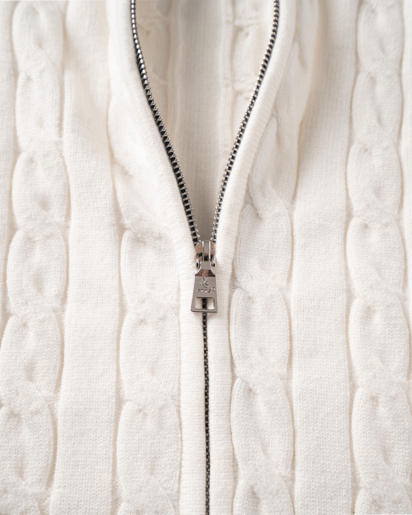 ATYS® HIGH-NECK CABLE ZIP JACKET