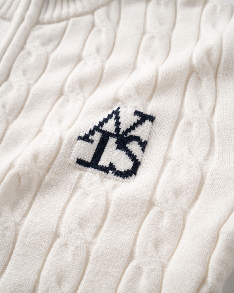 ATYS® HIGH-NECK CABLE ZIP JACKET