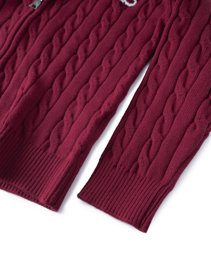 ATYS® HIGH-NECK CABLE ZIP JACKET
