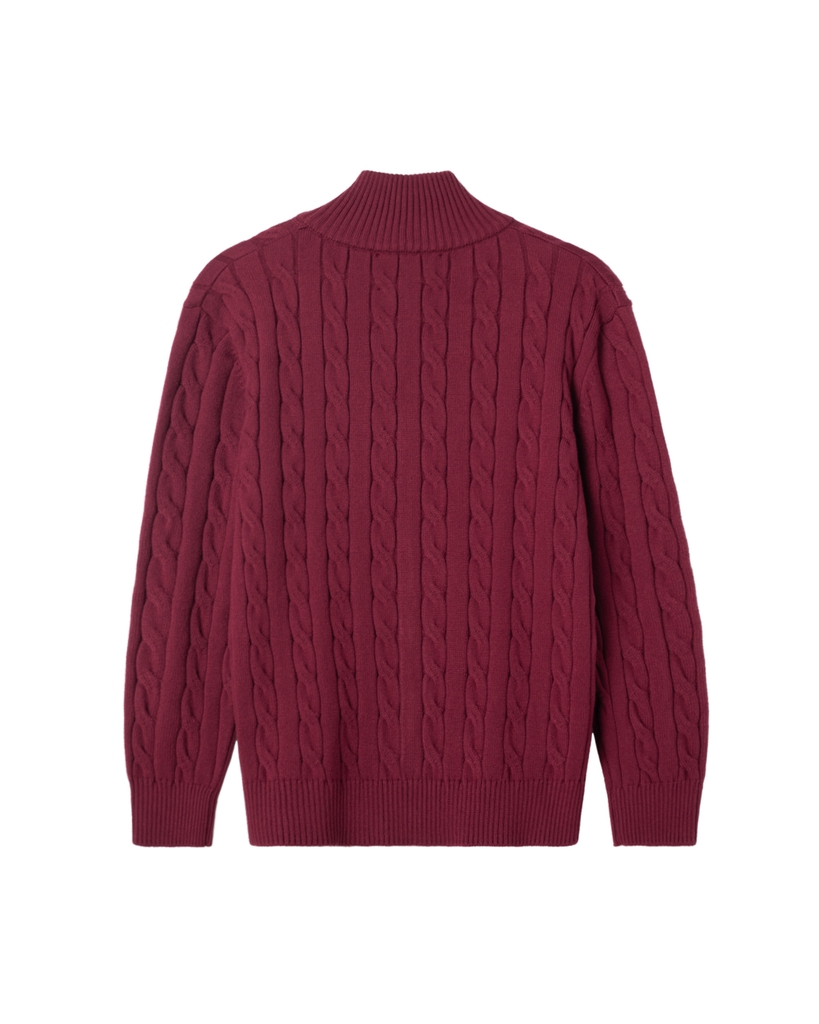 ATYS® HIGH-NECK CABLE ZIP JACKET