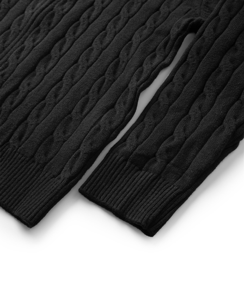 ATYS® HIGH-NECK CABLE ZIP JACKET