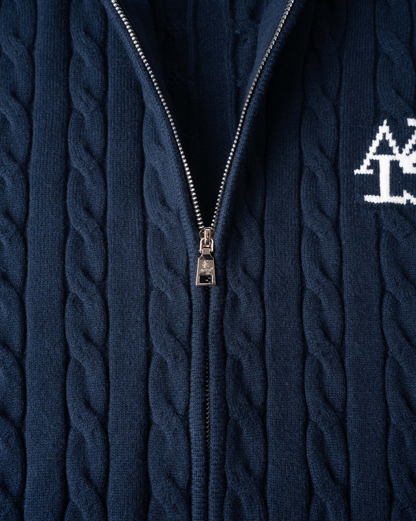 ATYS® HIGH-NECK CABLE ZIP JACKET