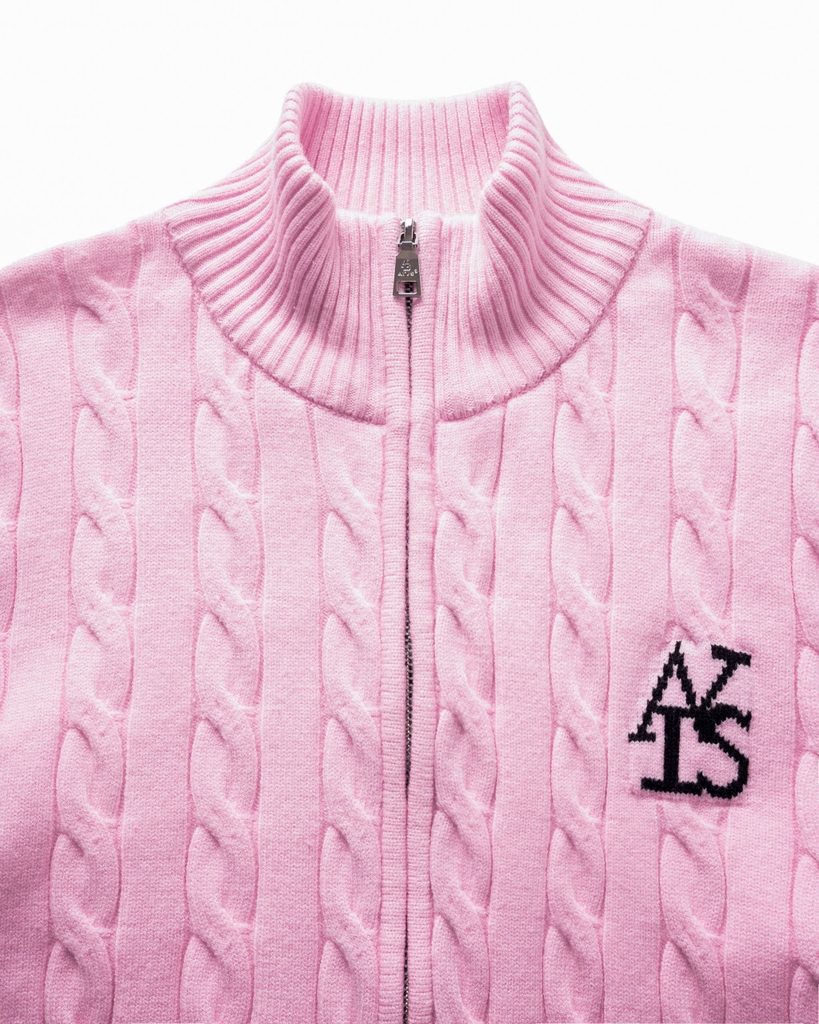 ATYS® HIGH-NECK CABLE ZIP JACKET