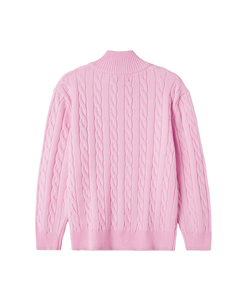 ATYS® HIGH-NECK CABLE ZIP JACKET