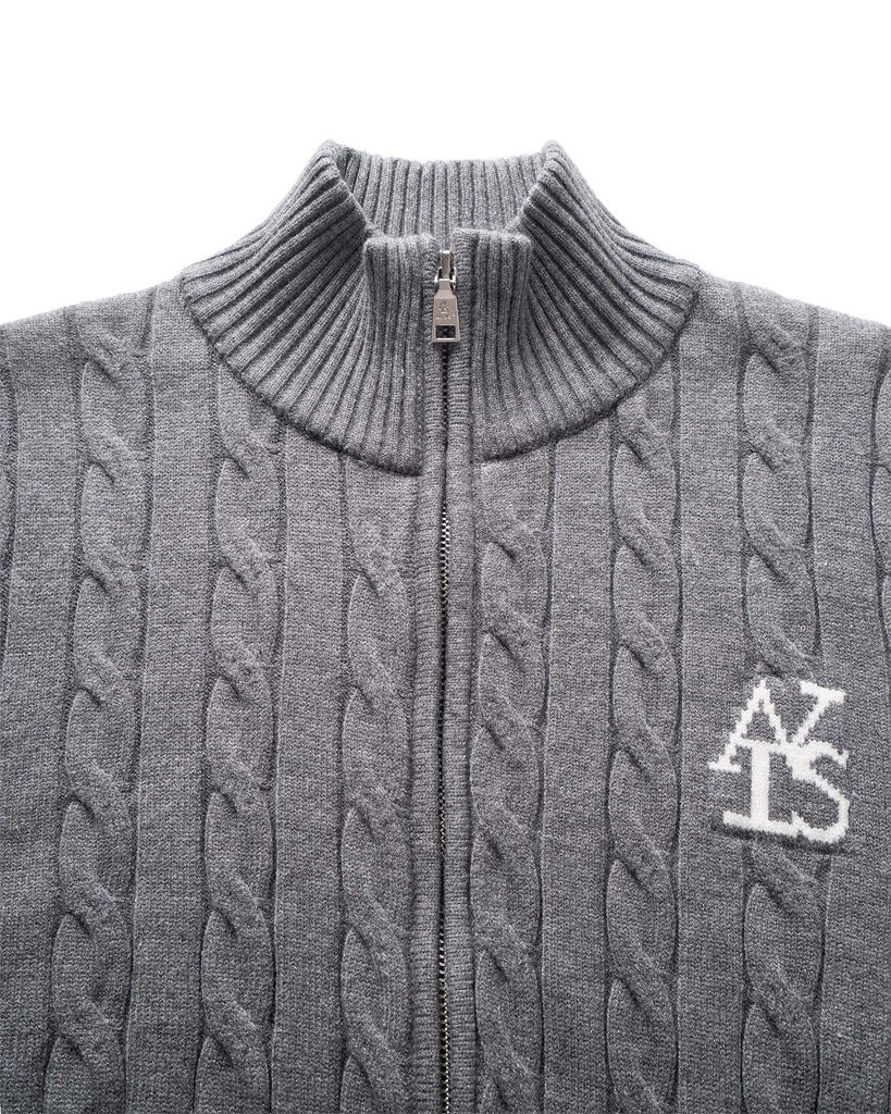 ATYS® HIGH-NECK CABLE ZIP JACKET