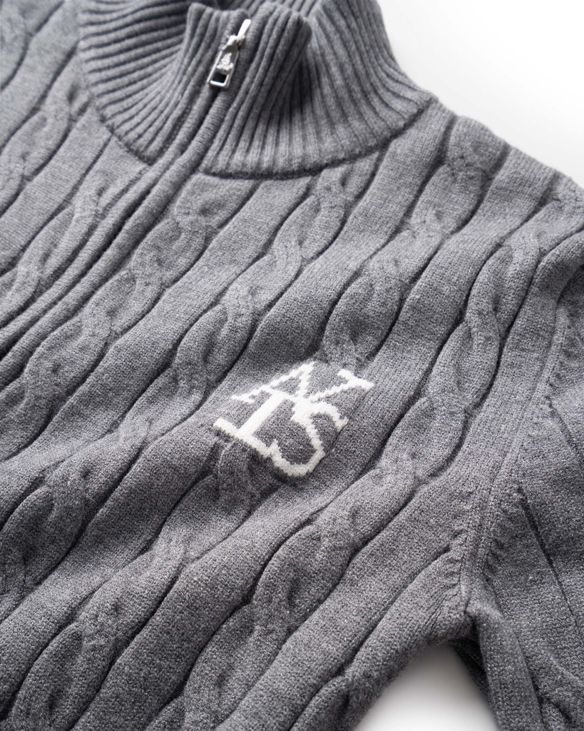 ATYS® HIGH-NECK CABLE ZIP JACKET