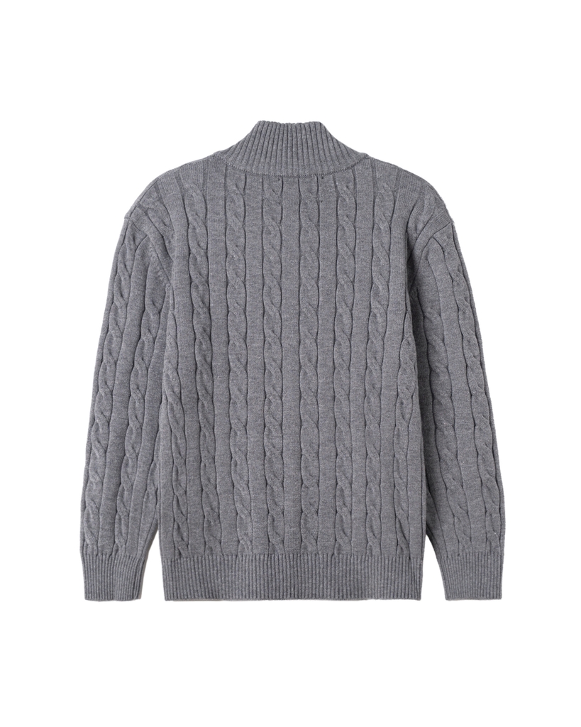 ATYS® HIGH-NECK CABLE ZIP JACKET