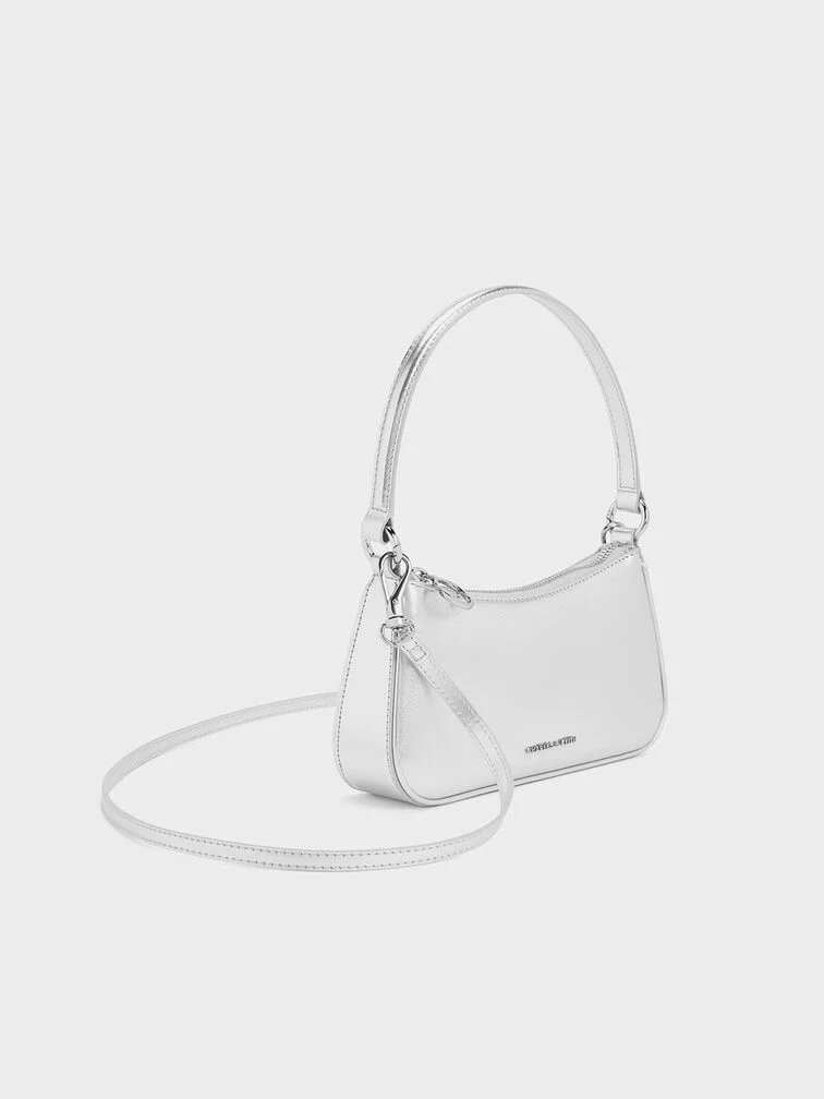 Metallic Curved Square Tote Bag | Charleskeith Thailand