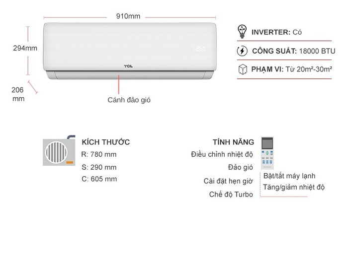 Máy Lạnh TCL 2 HP TAC-18CSD/XAB1I