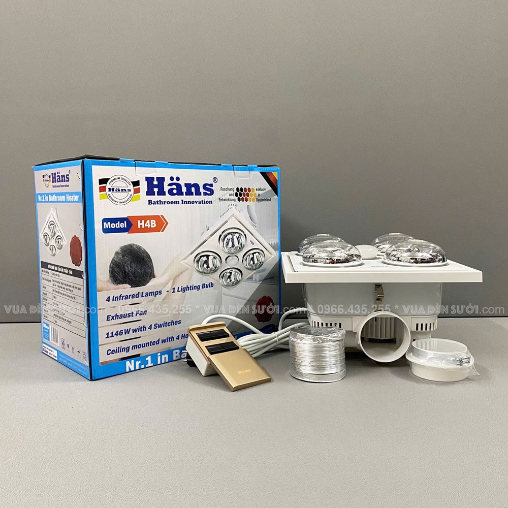 Đèn sưởi âm trần Hans H4B