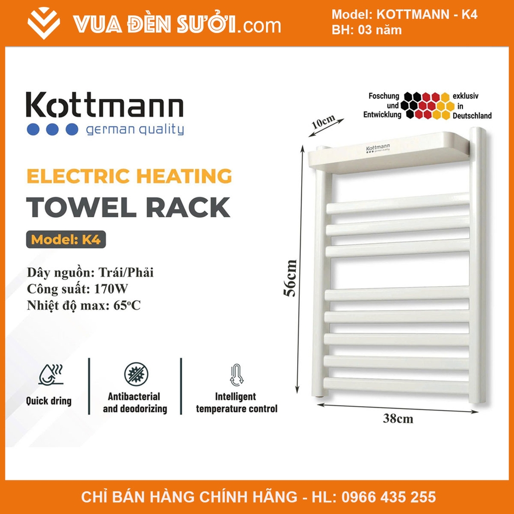 Giá sấy khăn Kottmann K4