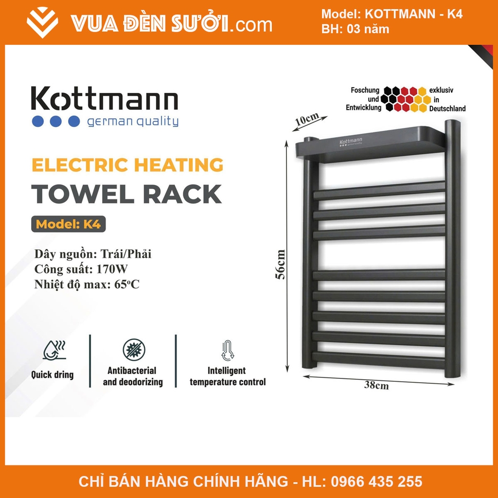 Giá sấy khăn Kottmann K4