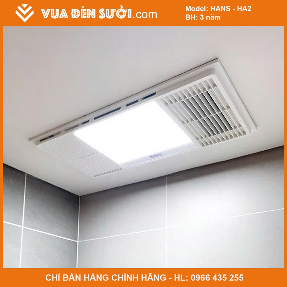 Quạt sưởi nhà tắm âm trần Hans HA2