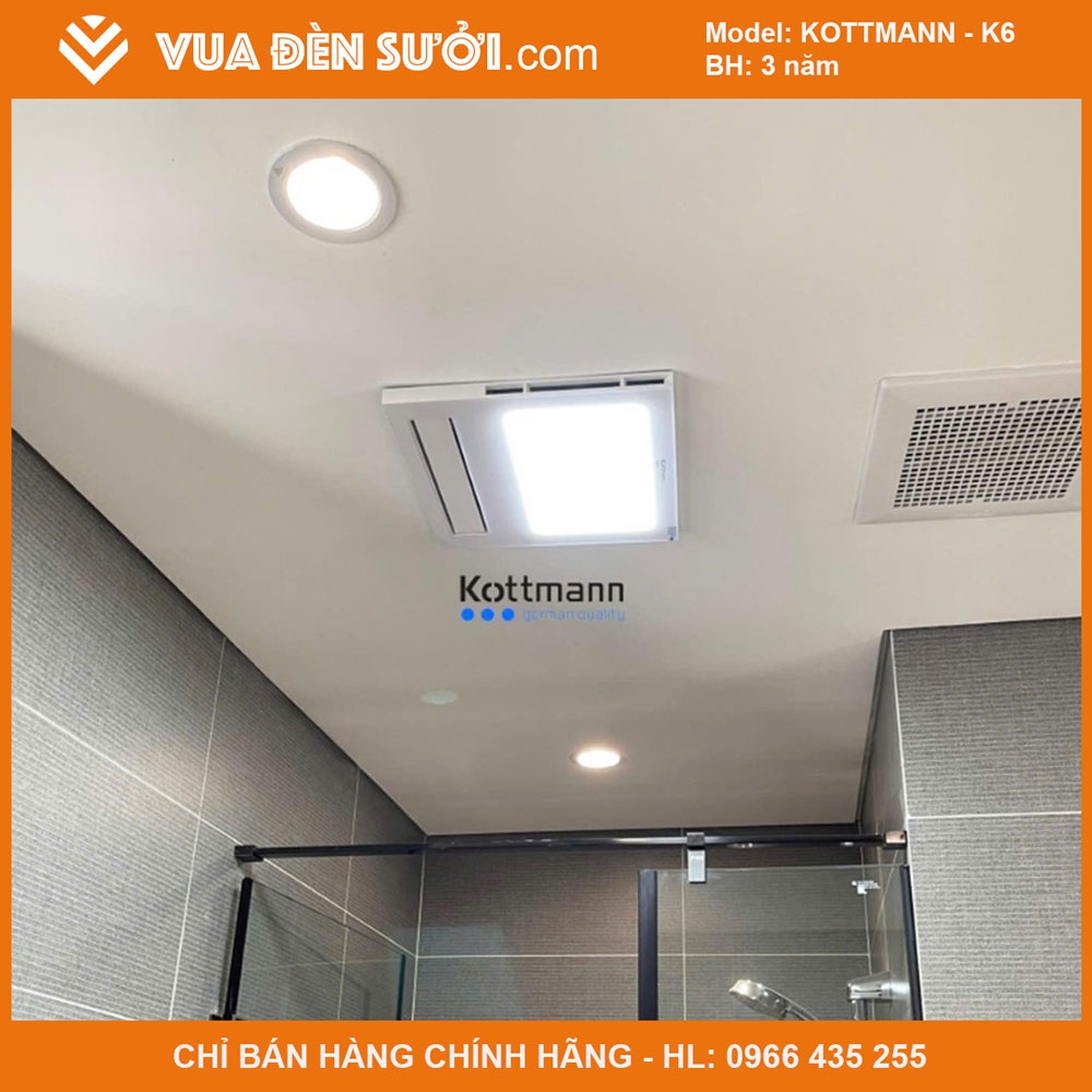 Quạt sưởi nhà tắm âm trần Kotmann K6