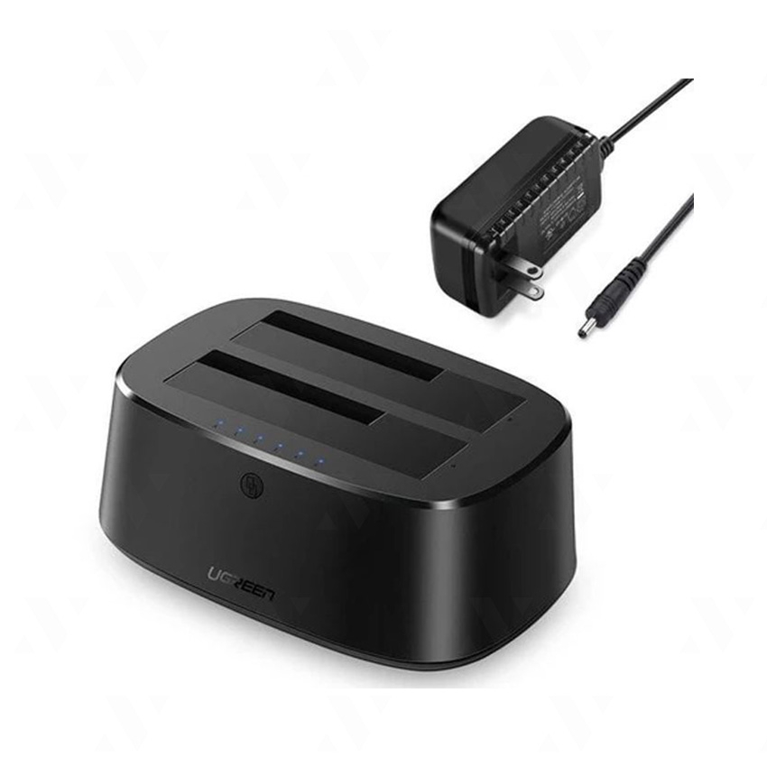Dock đựng ổ cứng kép Sata 2.5/3.5inch chuẩn USB 3.0 Ugreen 50857