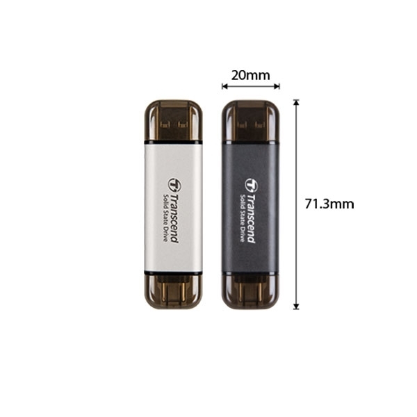 Ổ cứng di động SSD Transcend 256Gb TS256GESD310C (Type-C và USB3.2/ 1050Mb/s/ 950Mb/s/ Đen)