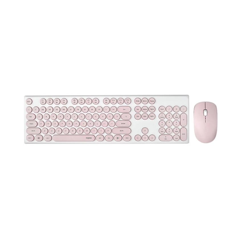 Bộ Bàn phím Chuột không dây Rapoo X260 Hồng (USB)