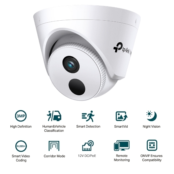 Camera IP Hồng Ngoại Turret 3MP TP-Link VIGI C430I - 3MB POE - hỗ trợ Onvif