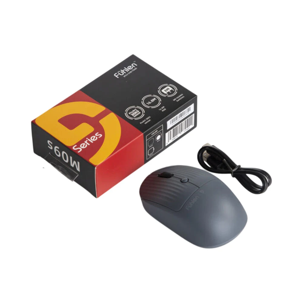 Chuột không dây Fuhlen M09S (Xám) - pin sạc