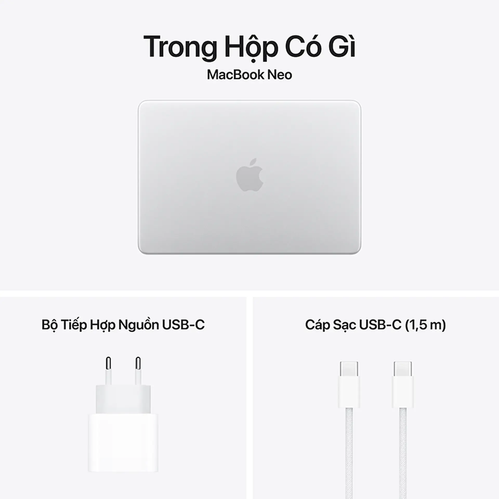 Laptop MacBook Neo 13 inch A18 Pro 8GB/256GB - Bạc