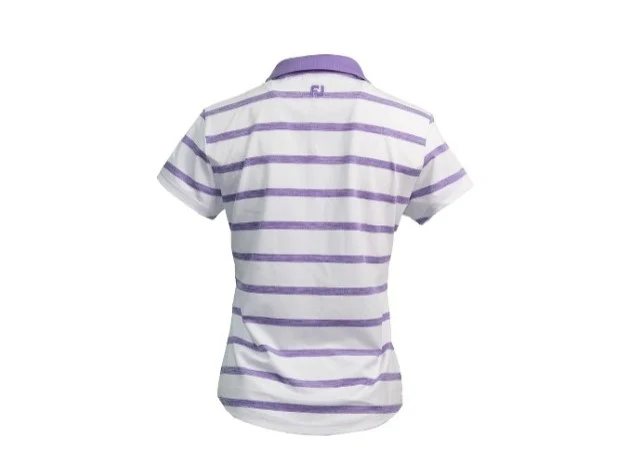 Áo Footjoy Cap Sleeve Spacedye Stripe Shirt White/Purple