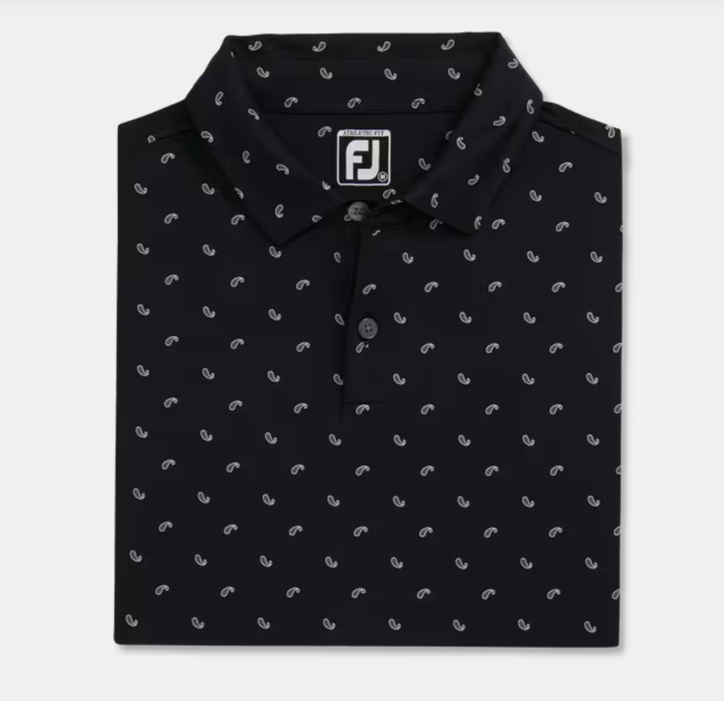 ÁO FOOTJOY DS PAISLEY PRT LISLE BLACK/CHARCOAL
