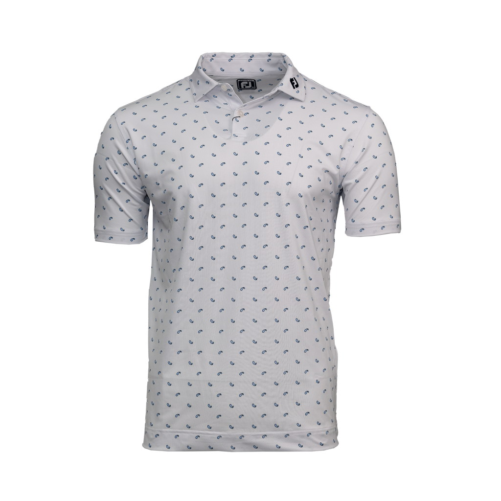 ÁO FOOTJOY DS PAISLEY PRT LISLE WHITE/SKY