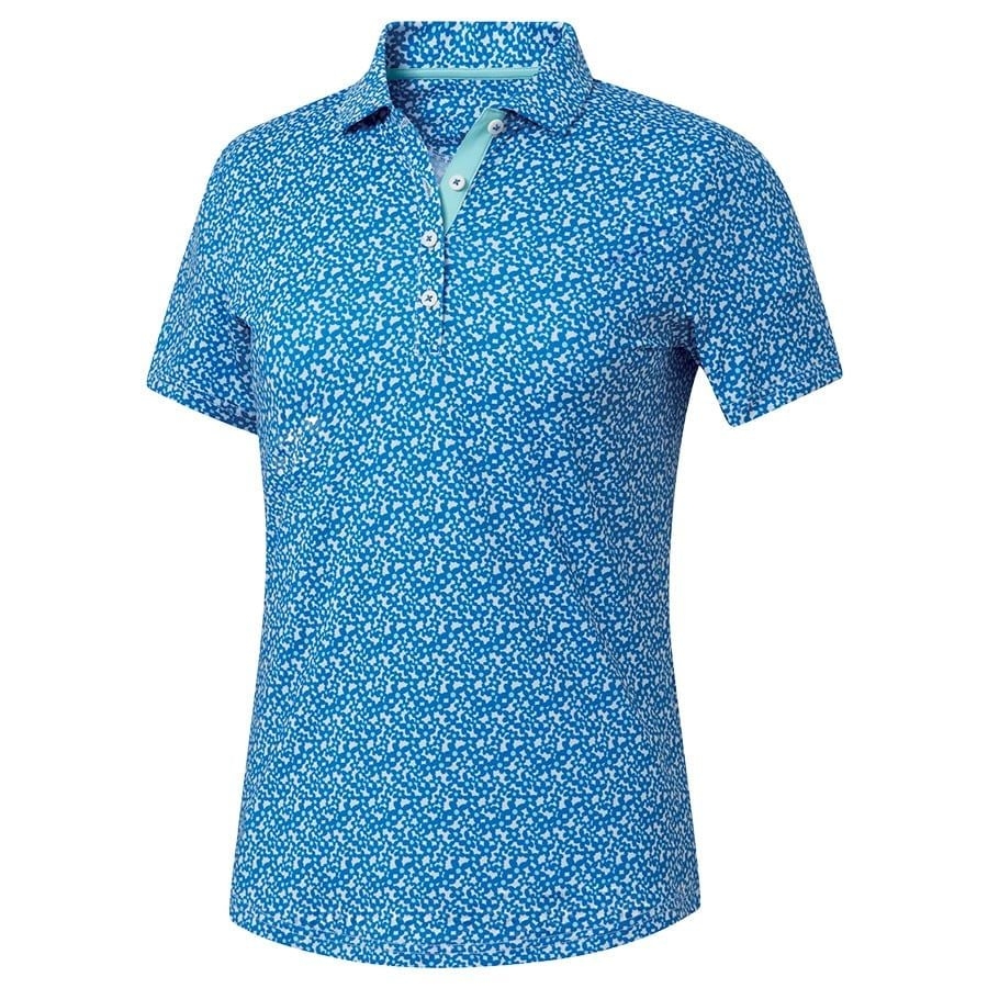 Áo Footjoy Floral Print SS Shirt White/Blue/Aqua