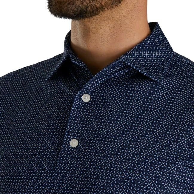 ÁO FOOTJOY Tonal Dot Print Lisle Navy