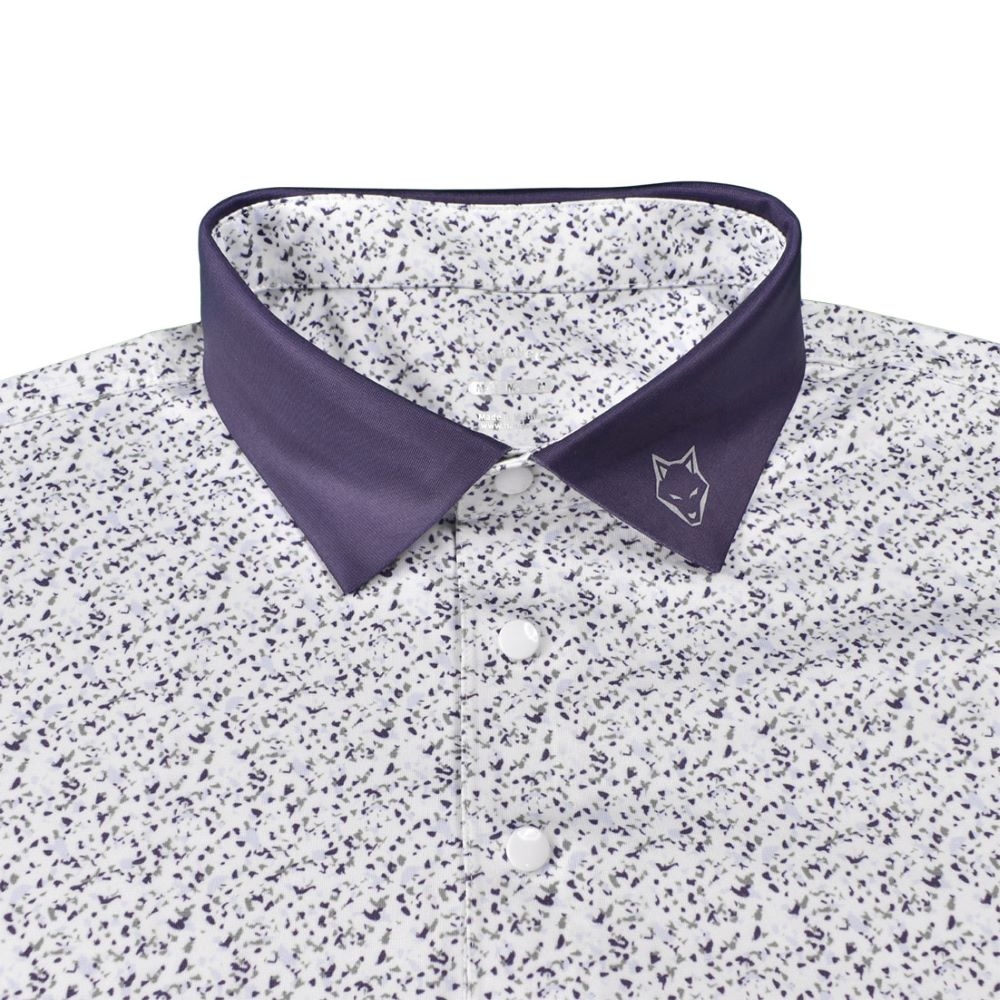 ÁO GOLF HANDEE 6 MÀU ÁO TRẮNG - CỔ TÍM