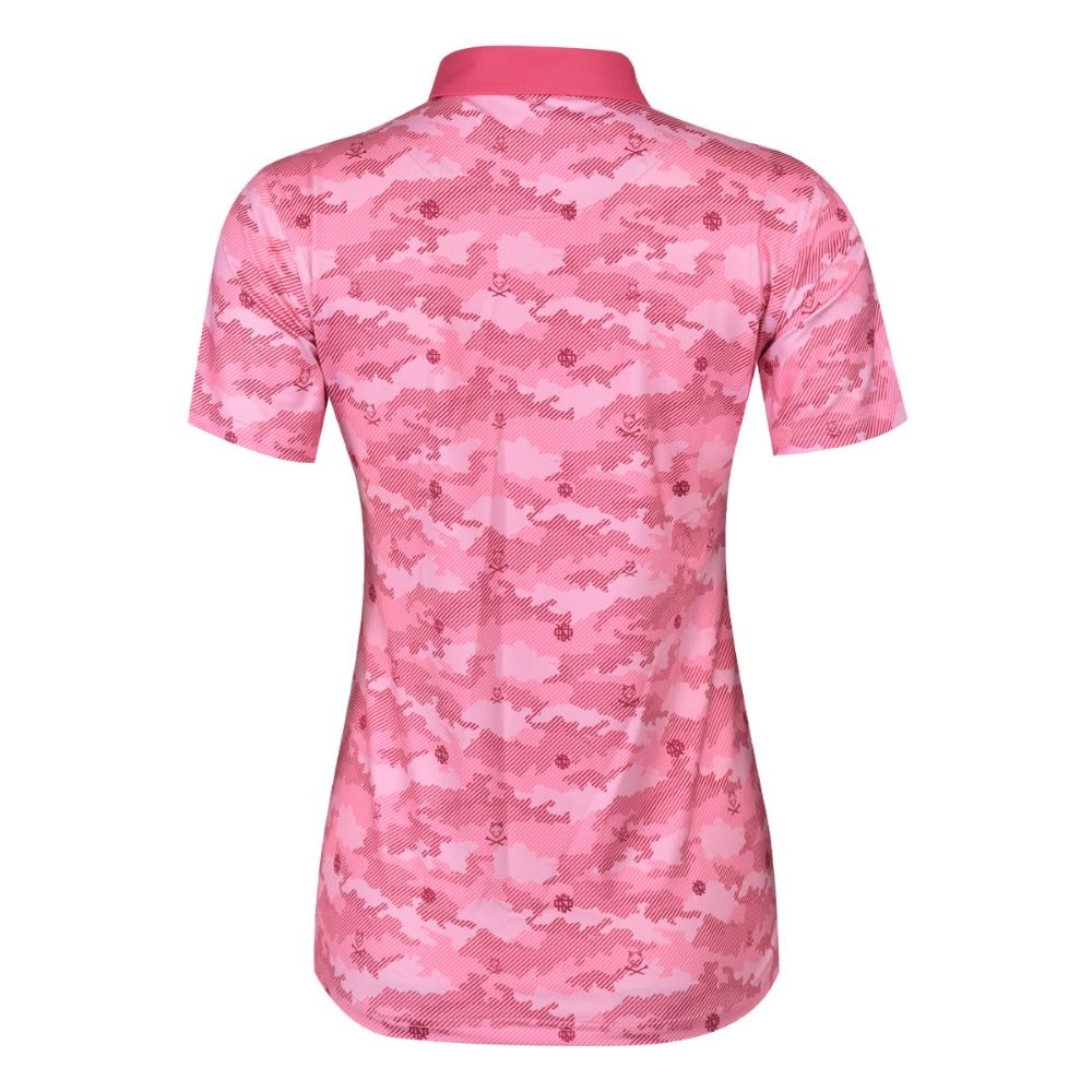 ÁO GOLF NỮ HGF CAMO ĐỎ