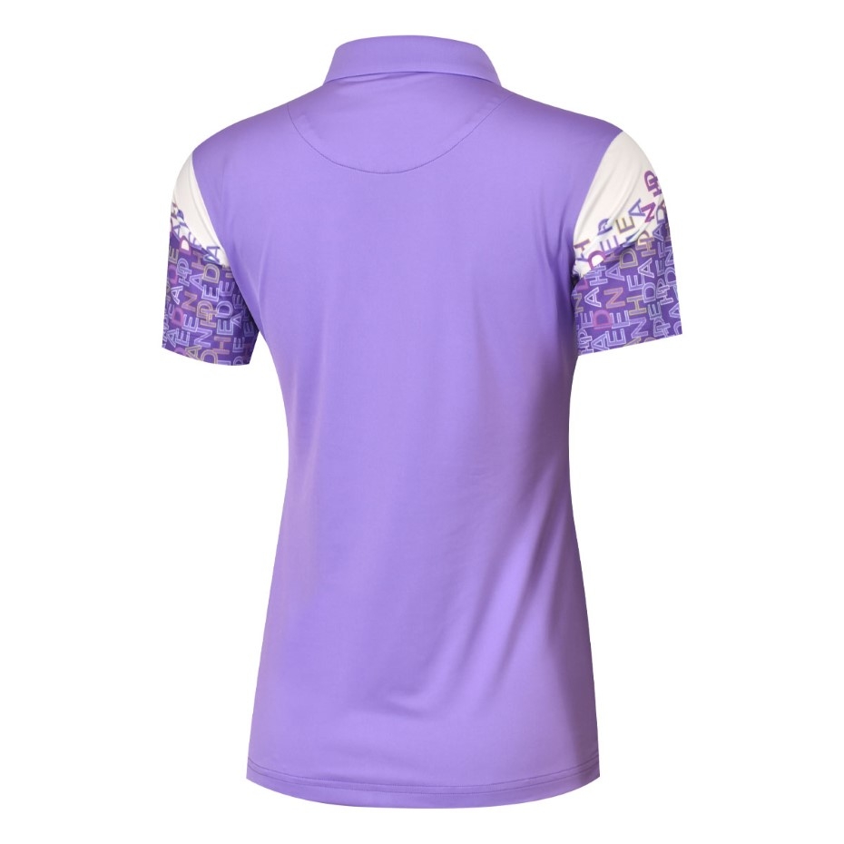 Áo golf nữ HGF tím phối trắng Pro FX