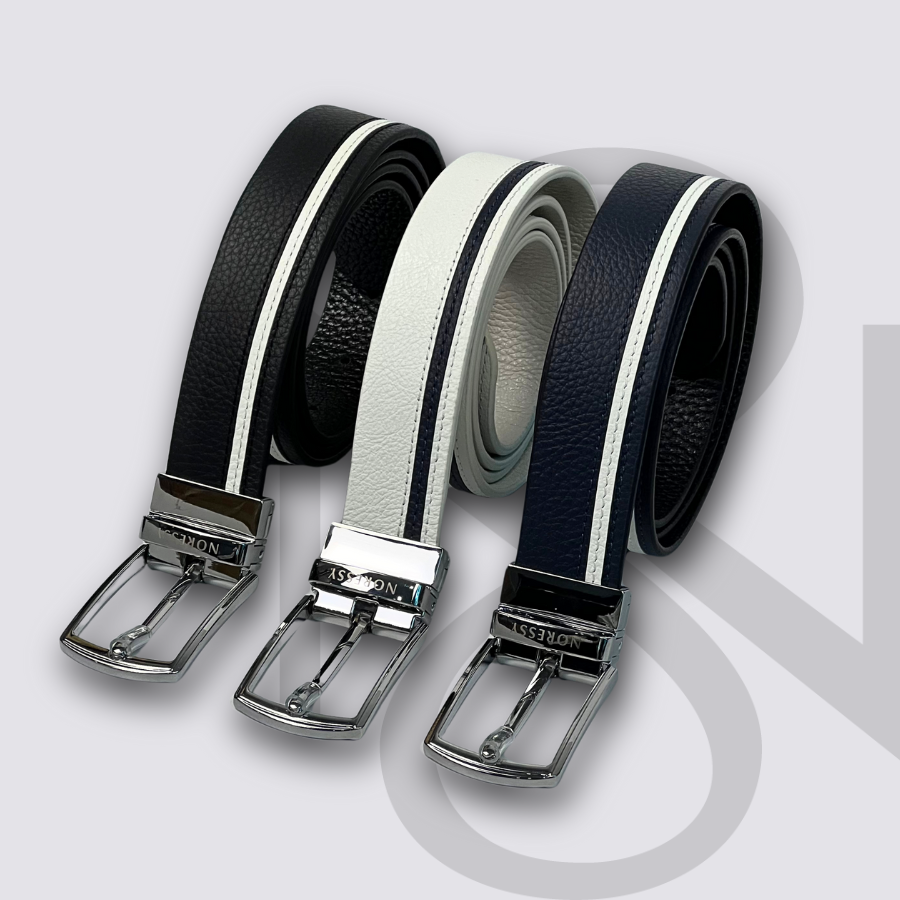 THẮT LƯNG DA GOLF HỌA TIẾT KẺ CAO CẤP - NRSTL0002