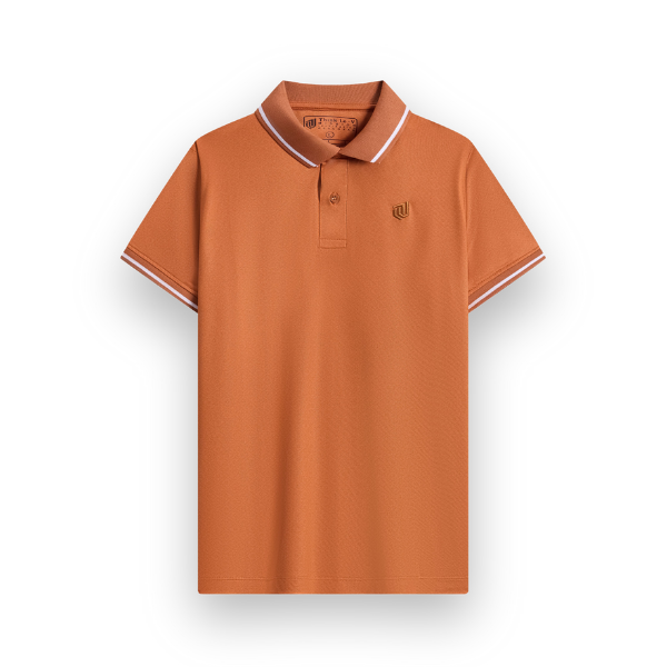 Áo polo hoa văn, cổ bo viền